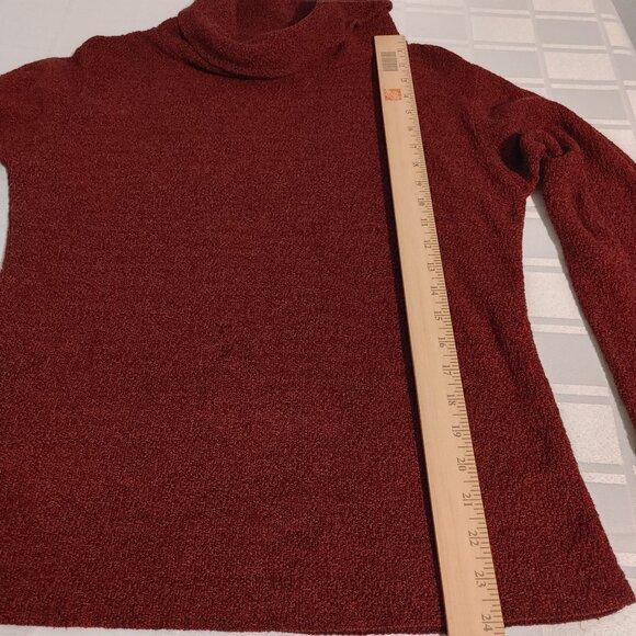 (3/$20) Vintage Margaret Winters Women's Cowl Neck Sweater Burgundy Size XS - Picture 6 of 12